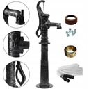 НАСОС АБИССИНСКИЙ ДЕКОРАТИВНЫЙ САДОВЫЙ DELUX ЧЕРНЫЙ + ОСНОВАНИЕ + ШЛАНГ - ВЫСОКОЕ КАЧЕСТВО!