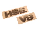 Эмблема Range Rover, надпись HSE V8