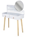 Toaletný stolík so zrkadlom SCANDI kozmetický škandinávsky Hĺbka nábytku 40 cm