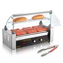 Electric 12 Hot Dog 5 Roller Grill Coker Machine Backsplash & Shelf 1000 Вт