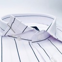 Elegantná biela PREMIUM pánska košeľa s pruhovanou lycrou SLIM-FIT Pohlavie Výrobok pre mužov
