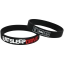 Мужские силиконовые браслеты Женские EAT SLEEP DRIVE RIDE BLACK