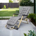 КРІСЛО САДОВЕ КРІСЛО DC01-GD-GR ПЛЯЖНА ПОДУШКА РОЗКЛАДНА СІРА IdealGarden