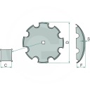 ТАРІЛКА UZEBONY TALERZOWKI FI-560MM OTWOR-30X30MM GRUBOSC-4MM 1202/03-013/0  (17599658109) фото min 9