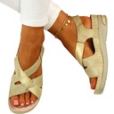 КОЖАНЫЕ САНДАЛИИ ЖЕНСКИЕ, ПРОФИЛЬНЫЕ, ПРИШИВАННЫЕ НА ЛИПУЧКЕ