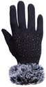 Dámske zateplené rukavice s kožušinkou Kód výrobcu Rękawiczki zimowe damskie ocieplane ciepłe