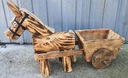 Садовый набор Деревянная лошадка с цветочным горшком НОВАЯ маленькая поделка