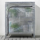 Kovový regál s obalom na balkón ako miniskleník Šírka produktu 60 cm