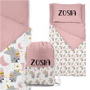 ŚPIWOREK do PRZEDSZKOLA ŻŁOBKA POŚCIEL DLA DZIECKA Z WORKIEM 145x75 + IMIĘ