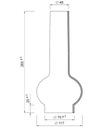 Керосиновый абажур/камин/цилиндр 4424, отверстие 75 мм