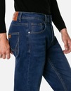 Spodnie Męskie Jeansy Texasy Dżinsy Prosta Nogawka Granatowe PL3590 W33 L30 Kolor niebieski