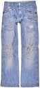 DIESEL spodnie BLUE jeans DIRTY ZIPPED _ W28 L32 Szerokość w biodrach 52.5 cm