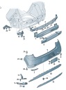 ЭЛЕМЕНТЫ КРЕПЛЕНИЯ ЗАДНЕГО БАМПЕРА VW GOLF VII OE