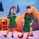 Vianočný kostým zelený Elf cosplay Dominujúca farba viacfarebná