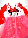 Kostýmy Disney na ples Šatky Kostým Minnie Mouse Mini 92/98 Dominujúca farba červená