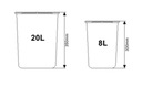 Набор контейнеров для сортировки мусора 2х20л и 2х8л для шкафов мин. 50см Merill.