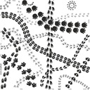 Следы. Животные. Английские слова. Коврик и памятка