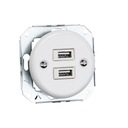 Керамическая розетка скрытого монтажа 2x USB ANTICA loft