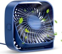USB ventilátor Csendes mini asztali ventilátor hűtés TOPK K50 kék Modell K50
