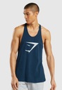 ФУТБОЛКА GYMSHARK МУЖСКАЯ СПОРТИВНАЯ, ТЕМНО-СИНЯЯ M 1A5E4_C*