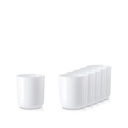 Стеклянная емкость для заливки свечей 70808 белое глянцевое стекло 270 мл, набор. 6