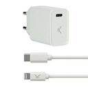 USB-зарядное устройство, совместимое с Apple, для iPhone KSIX, белое