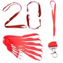 Ремешок для бейджа, 90 см, красный карабин