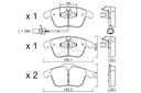 КОЛОДКИ ТОРМОЗНЫЕ ПЕРЕД AUDI A4 (B8) 08- METELLI изображение 2