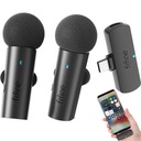 FIFINE M8 DWA MIKROFONY BEZPRZEWODOWE KRAWATOWE 2.4GHZ DO TELEFONU USB-C