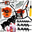 БЕНЗИНОВАЯ БУРА НА 2 ЧЕЛОВЕКА + 3 БУРА 10/15/20 СМ + МАСЛО