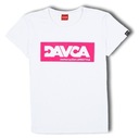 DAVCA Dámske tričko white pink logo L