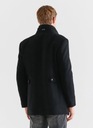 PAKO LORENTE 56 черное мужское пальто с двойным воротником