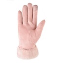 Dotykové rukavice zateplený medvedík dámska kožušina Veľkosť uniwersalny