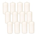 НАБОР СВЕЧЕЙ ЦИЛИНДРОВ 12X БЕЛЫЕ СВЕЧИ 8 СМ
