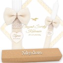 КРЕЩЕННАЯ СВЕЧА, БЕЛАЯ ВЫШИВКА + КОРОБКА