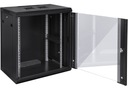 Подвесной шкаф RACK, 19 дюймов, 15U, 450 мм, серверный шкаф для сборки, черный