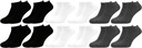 12x Členkové Ponožky čierne dámske bavlnené krátke 39-42 Značka Pesail