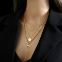 Золотое женское ожерелье Позолоченное золото 18 карат Boho Celebrity Хирургическая сталь 316L
