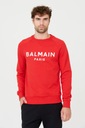 BALMAIN Červená mikina Printed Sweatshirt S Pohlavie Výrobok pre mužov