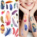 ВРЕМЕННЫЕ ТАТУ ДЛЯ ДЕТЕЙ ПЕРЬЯМ МНОГО ДИЗАЙНОВ