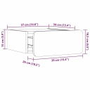 TABLE NOCTURNE WOSKOWY MARRON 39 X 34 X 16.5 CM LITE BOIS SOSNOWEphoto 13