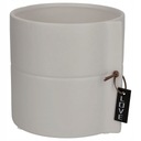 КЕРАМИЧЕСКИЙ ЦВЕТОЧНЫЙ ВАЗ 13см СЕРАЯ КРЫШКА