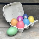 TickiT: drevené vajíčka Rainbow Wooden Eggs 7 el. Výška produktu 1 cm