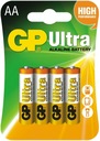 Батарейки GP ULTRA ALKALINE LR06 AA 1,5 В — 4 шт.