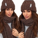 ШАПКА ЖЕНСКАЯ ЗИМНЯЯ, МОДНАЯ, ТЕПЛАЯ, ПОЛЬСКОЕ ИЗДЕЛИЕ, ШОКОЛАД 2252
