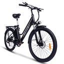 Мужской/женский городской электрический велосипед Cheevalry C26 350 Вт 26 дюймов Черный