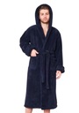 Мужской пушистый, теплый, плотный халат, 3XL, в подарок папе, дедушке, гладкий