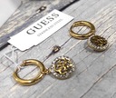 Zlaté náušnice Guess závesné prívesky GUESS LIFE IN 4G JUBE02135JW Materiál oceľ