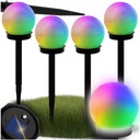 4X СВЕТОДИОДНАЯ САДОВАЯ ЛАМПА СОЛНЕЧНЫЙ ШАР 34 СМ САДОВЫЕ ШАРЫ ДЛЯ САДА RGB