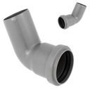 Колено ПВХ 50, угол 45 градусов MAGNAPLAST КАНАЛИЗАЦИЯ